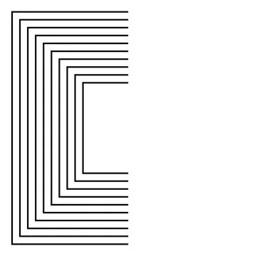 Half Square Black few squares vector illustration. Goal. One in one Stock Illustration
