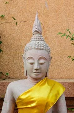Half stone buddha statue Stock Photos