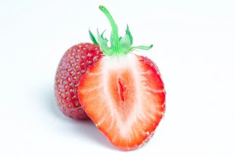 Half of strawberry Stock-Fotos