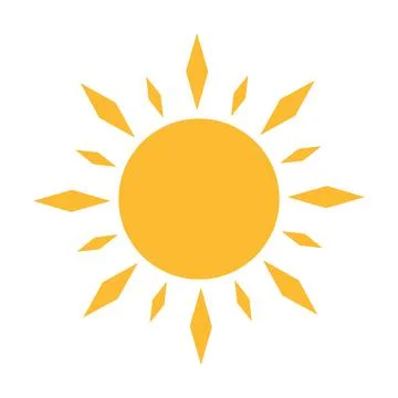 A half sun is setting downwards icon vector sunset concept for graphic design Stock Illustration