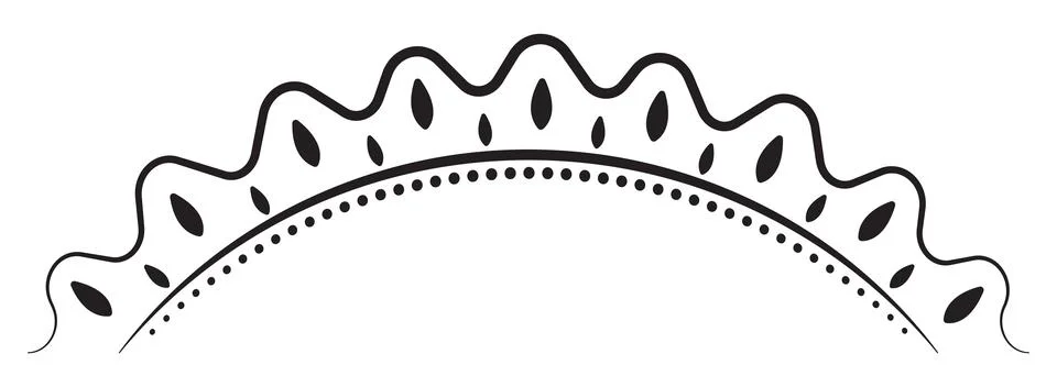 Half of sun, skyline Stock Illustration
