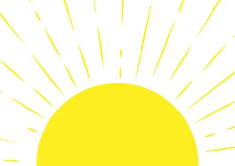 Half sun. Sunny background in naive style. Vector illustration 스톡 일러스트