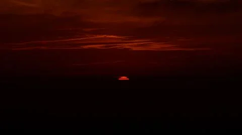 Half sun sunset Stock Photos