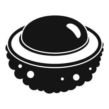 Half sweet lychees icon, simple style Stock Illustration