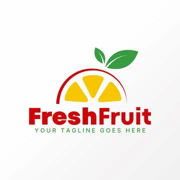 Half sweet orange fruit drink with leaves. Related to fresh lemon nature vegan Stock Illustration