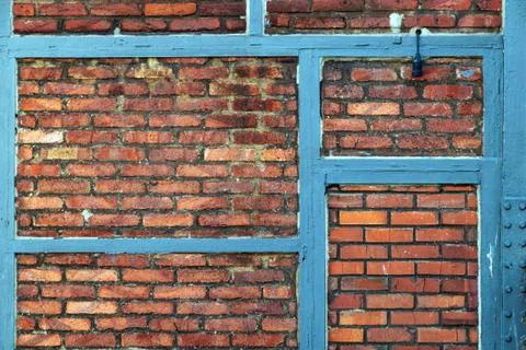Half timbered brick wall Foto stock