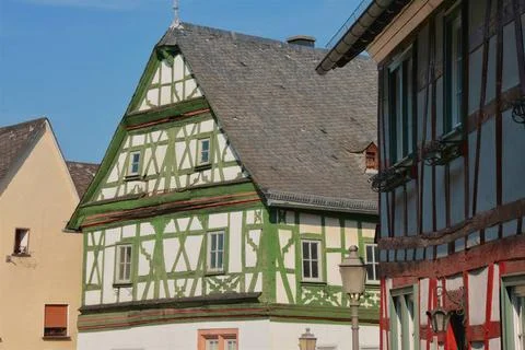Half timbered house Half timbered house in the village of Kiedrich, German... Stock Photos