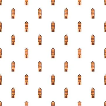 Half timbered house pattern repeating background design イラスト素材
