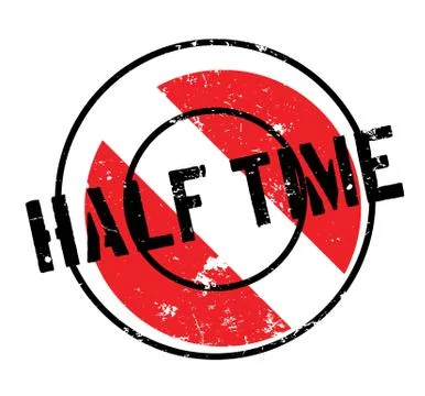 Half Time rubber stamp Stock Illustration