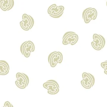 Half tomato glyph seamless pattern Stockillustratie