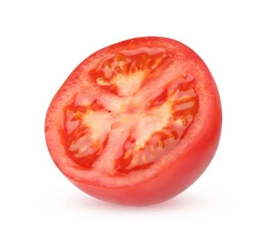 Half tomato isolated on a white background. Stock Photos