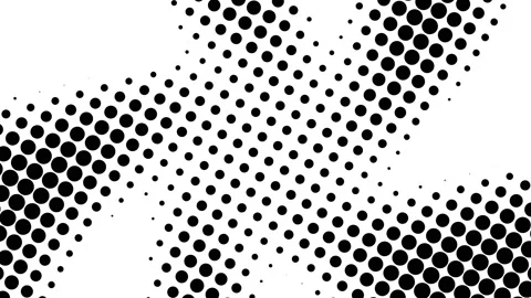 Half tone of many dots, computer generated abstract background, 3D render Video stock 136016080