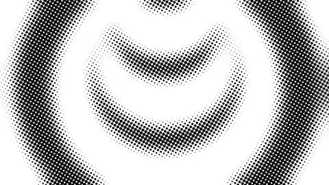 Half tone of many dots, computer generated abstract background, 3D render Illustrazione stock