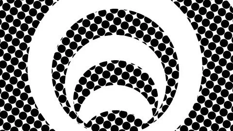 Half tone of many dots, computer generated abstract background, 3D render Stock Illustration