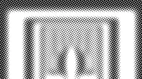 Half tone of many dots, computer generated abstract background, 3D render Illustrazione stock