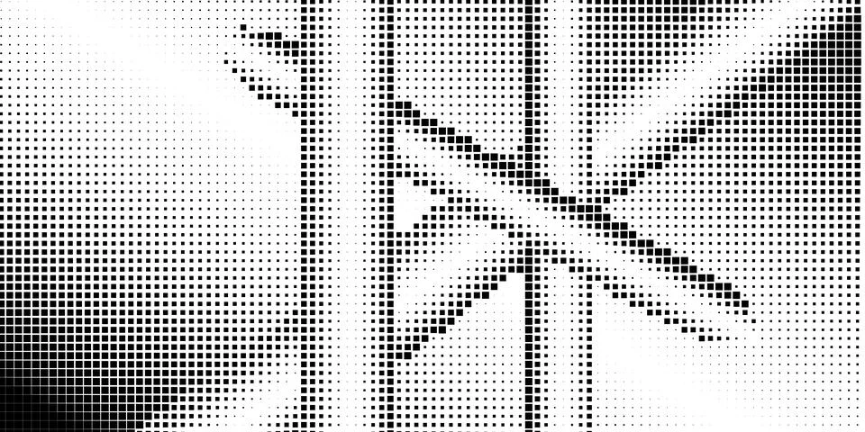 Half-tone monochrome pattern with squares. Minimalism, vector. Black dots on  스톡 일러스트