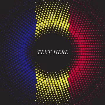 Half tone square round gradient template Andorra flag Stock Illustration
