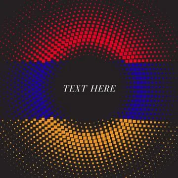 Half tone square round gradient template Armenia flag 스톡 일러스트