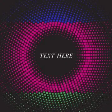 Half tone square round gradient template Kuban Peoples Republic flag Stock Illustration