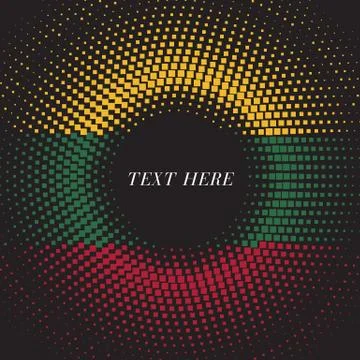 Half tone square round gradient template Lithuania flag Stock Illustration