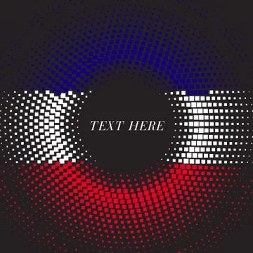 Half tone square round gradient template Los Altos flag Stock Illustration