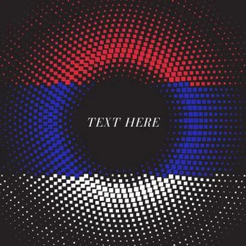 Half tone square round gradient template Republika Srpska flag 스톡 일러스트