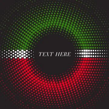 Half tone square round gradient template Tatarstan flag Stock Illustration