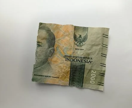 Half torn banknote Foto stock