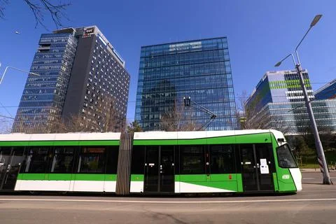 Half of Tram Line 5 Reopens After Two Years, Bucharest, Romania Photos