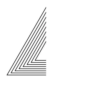 Half Triangle Black few triangles vector illustration. One in one. Stock Illustration