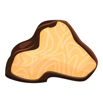 Half truffle icon cartoon vector. Mushroom truffle 스톡 일러스트