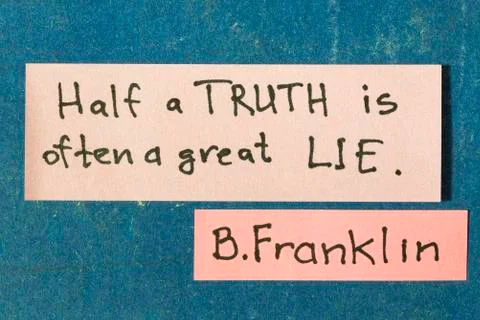 Half a truth Stock Photos