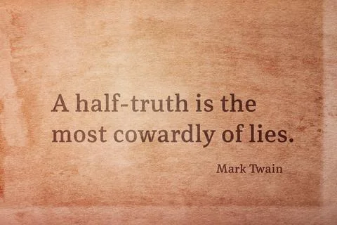 Half truth Twain Illustrazione stock