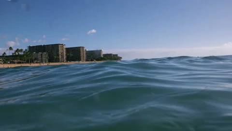 Half Underwater Half Sky SLOMO Shot 4k 스톡 동영상 235581476
