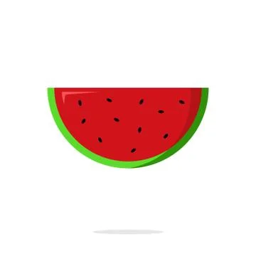 Half a watermelon icon vector, watermelon slices illustration isolated on whi Stock Illustration