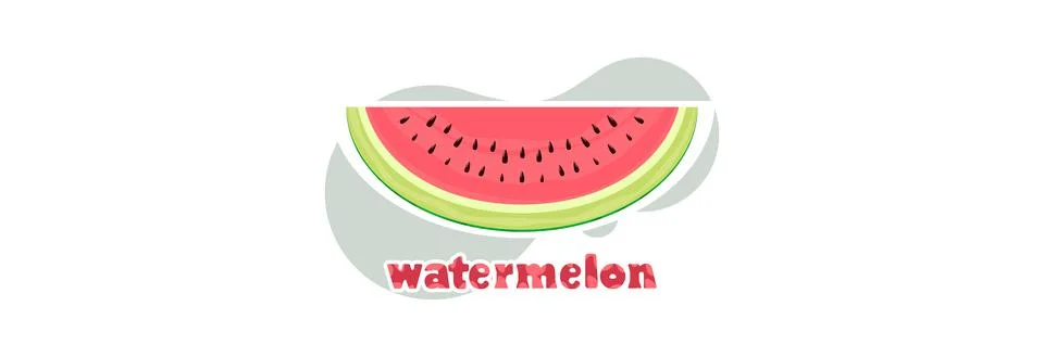 Half a watermelon. Stock Illustration