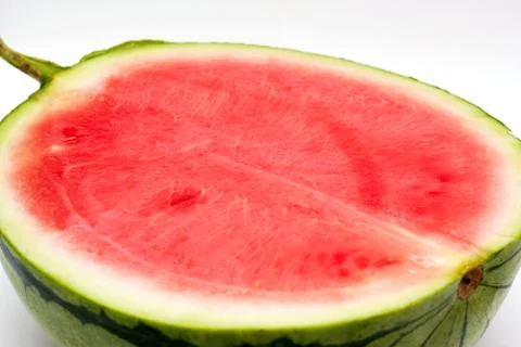 Half a watermelon isolated on white background Foto stock