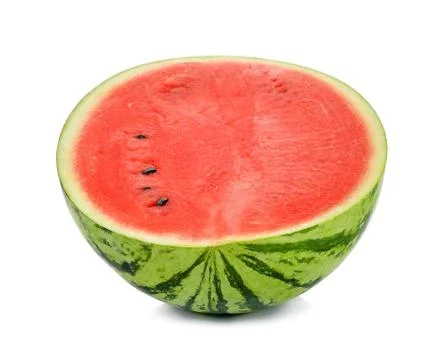 Half of watermelon isolated on the white background Stock Photos