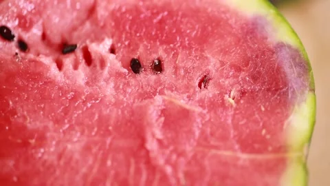 Half watermelon pulp (2) Stock Footage 202153657