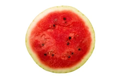 Half watermelon on white background. Stock Photos