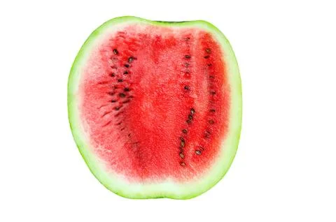 Half a watermelon. White isolate. Stock Photos