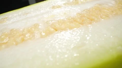 Half wax gourd macro video showcases the intricate details Stock Footage 244801102