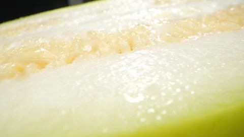 Half wax gourd macro video showcases the intricate details Stock Footage 244801105