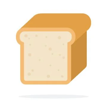 Half of wheat bread in a section flat isolated イラスト素材