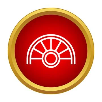 Half wheel icon representing progress or indicator Stock Illustration