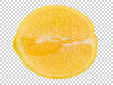 Half of a yellow lemon isolate. Citrus fruit, lemon. Stock Photos
