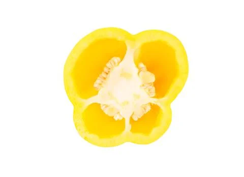 Half yellow pepper Stock Photos