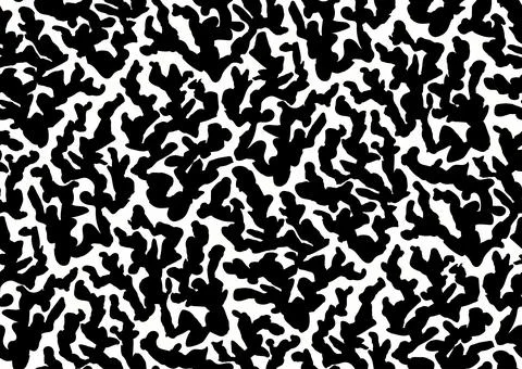 Halfdrop pattern with interwined seaweed abstract floral design elements. Trendy 스톡 일러스트