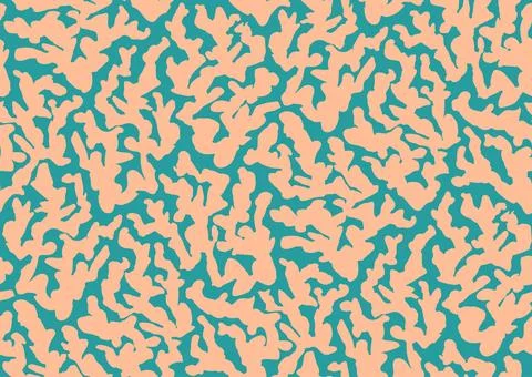 Halfdrop pattern with interwined seaweed abstract floral design elements. Trendy イラスト素材