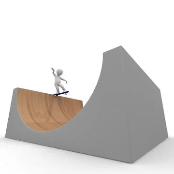 Halfpipe 3d Stock Illustration